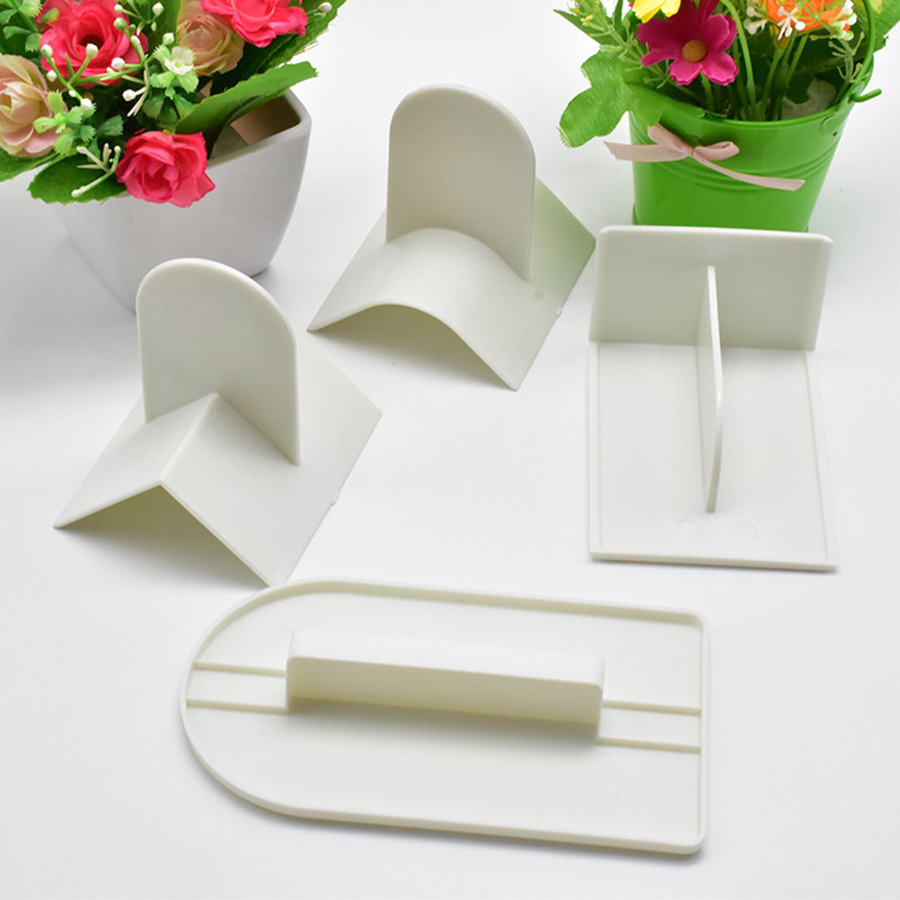 Fondant Smoother Set - 4Pcs Cake Fondant Smoother Set White