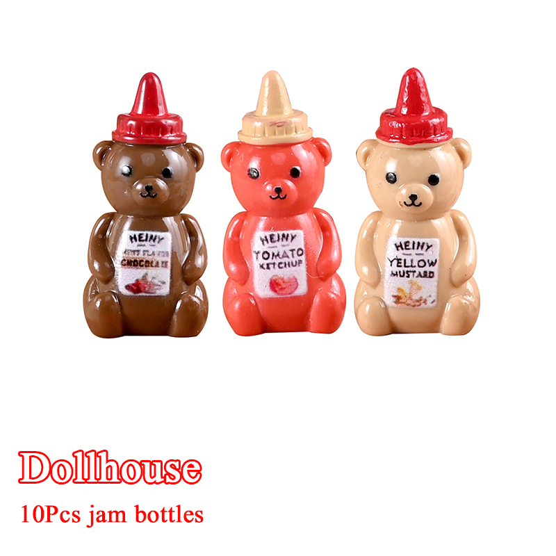 Miniature Baking Kitchen - 10Pcs 1/12 Dollhouse Simulated Little Bear