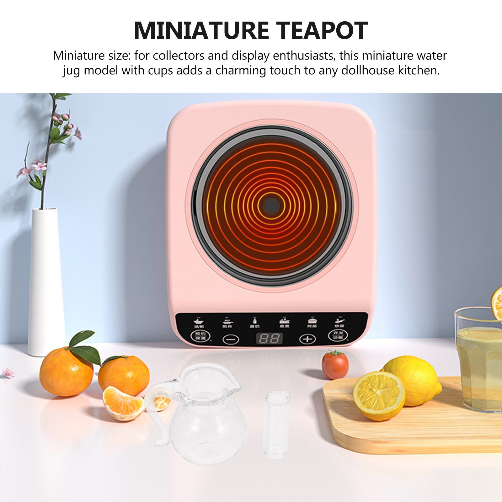 Kitchen Glass Baking Set - 1Set Micro Miniature Kitchen Water Pitcher