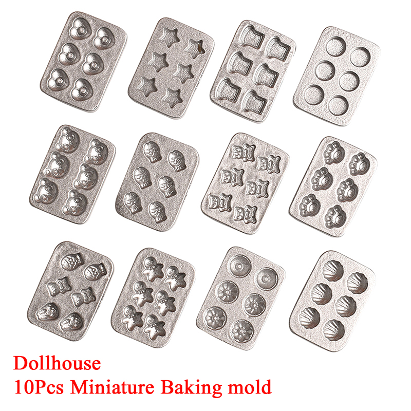Miniature Baking Kitchen - 10pcs Doll House Miniature Mini Cake