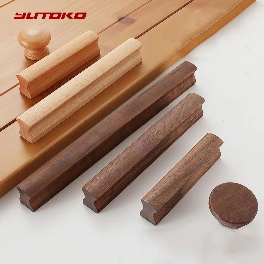 Kitchen Queen - Walnut Wooden Furniture Handle Drawer Knobs