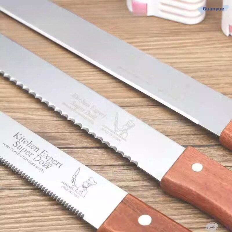 Kitchen Baking Equipment - Stainless Steel Toothed Knife Bread Cutter