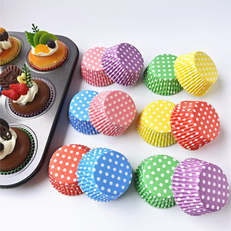 100Pcs Polka Dot Cake Paper Li - огляд і ціна Kitchen Paper For Baking