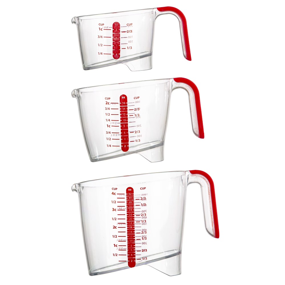 3 Piece Liquid Measuring Cup S - огляд і ціна Kitchen Glass Baking Set