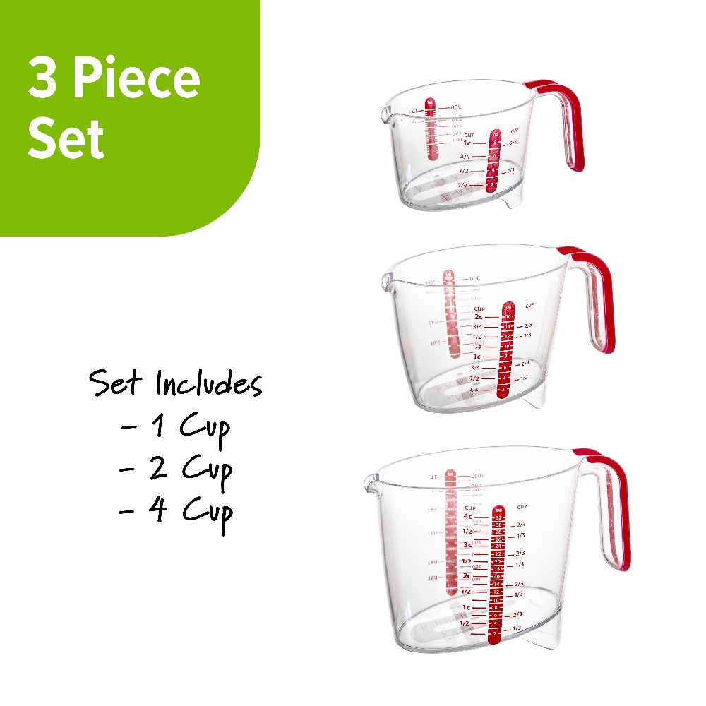 3 Piece Liquid Measuring Cup S - огляд і ціна Kitchen Glass Baking Set