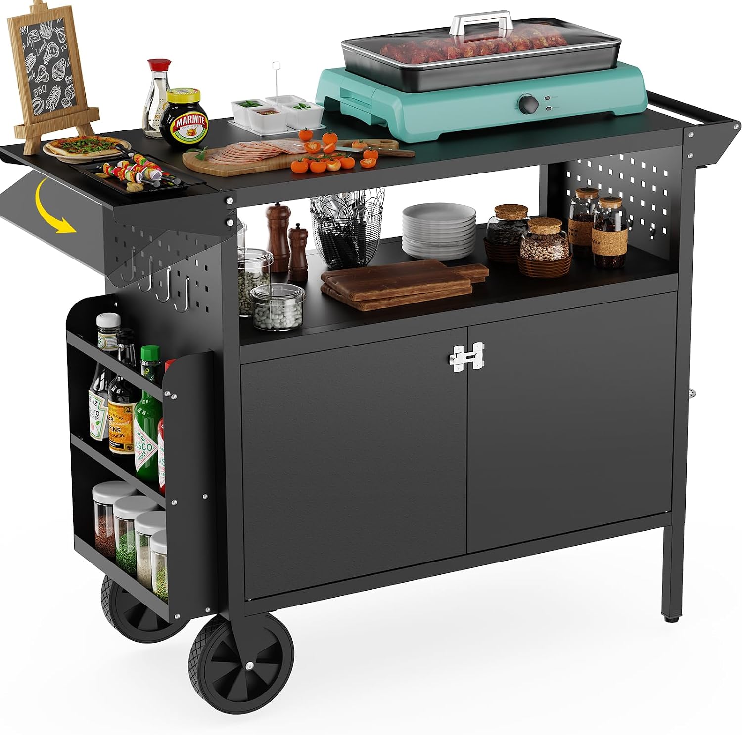 Outdoor Grill Cart Table With  - огляд і ціна Kitchen Queen