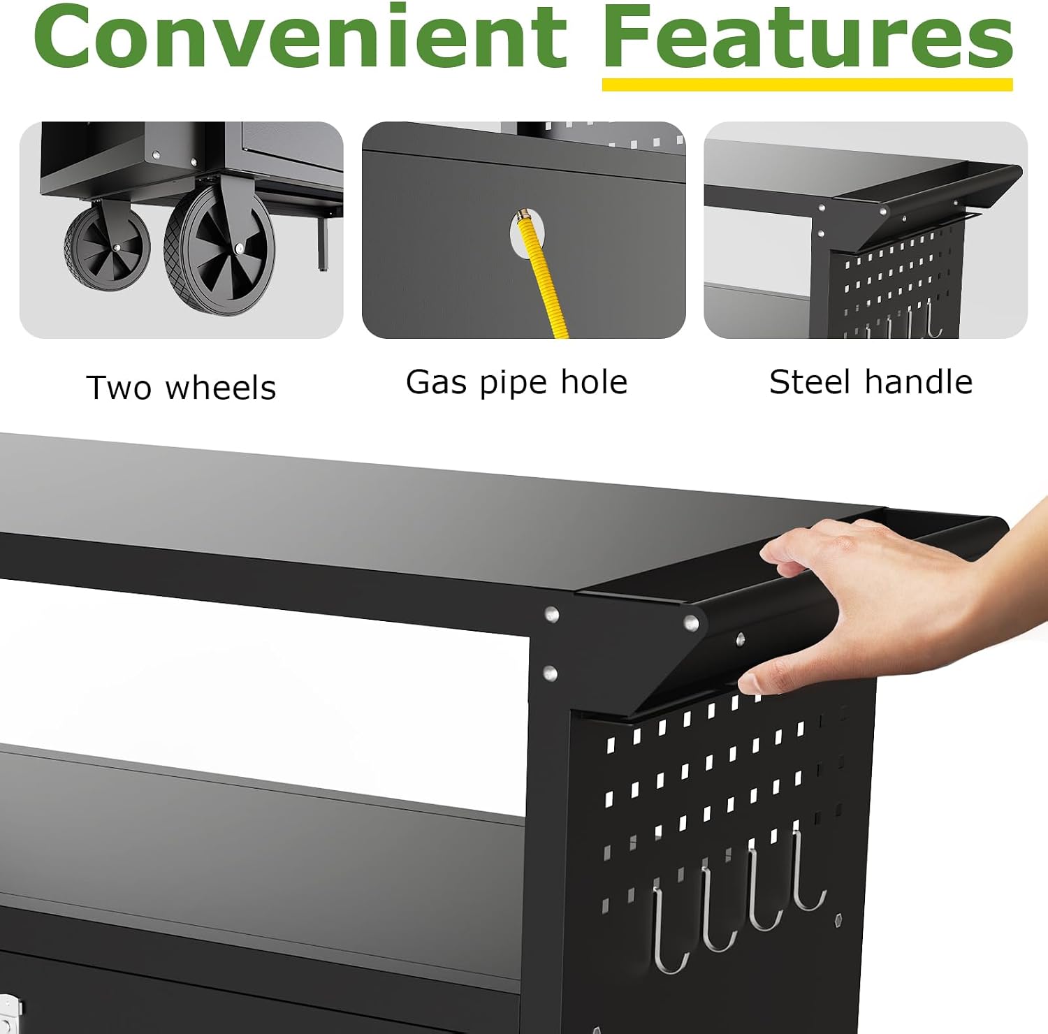 Outdoor Grill Cart Table With  - огляд і ціна Kitchen Queen