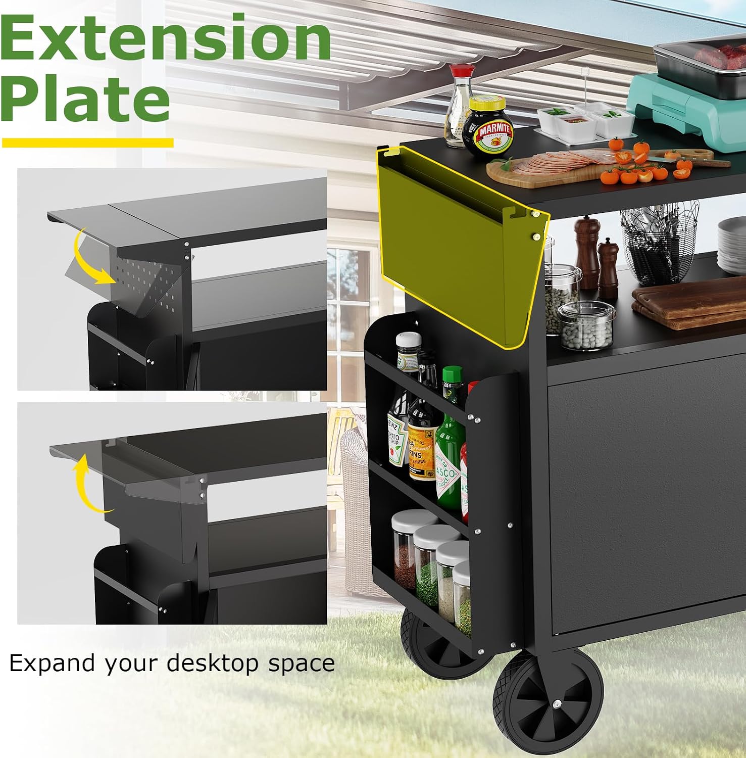 Outdoor Grill Cart Table With  - огляд і ціна Kitchen Queen