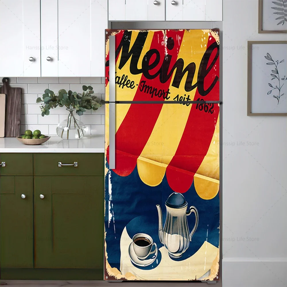 Retro Coffee Background Fridge - огляд і ціна Kitchen Queen