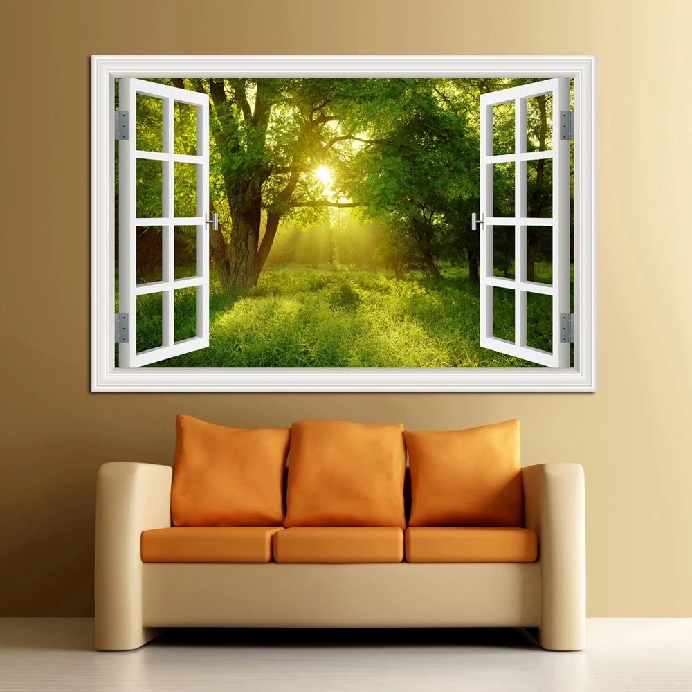 Forest 3D Window Landscape Wal - огляд і ціна Kitchen Queen