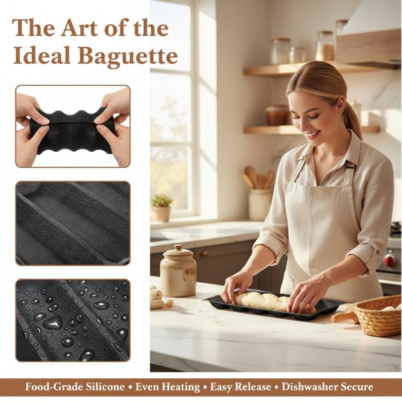 5 Cavity Hoagie Rolls Pan Nons - огляд і ціна Kitchen Essentials Baking Tray