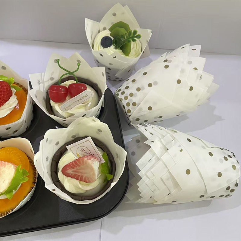 50Pcs/100Pcs Gold Dot Tulip Ca - огляд і ціна Kitchen Paper For Baking